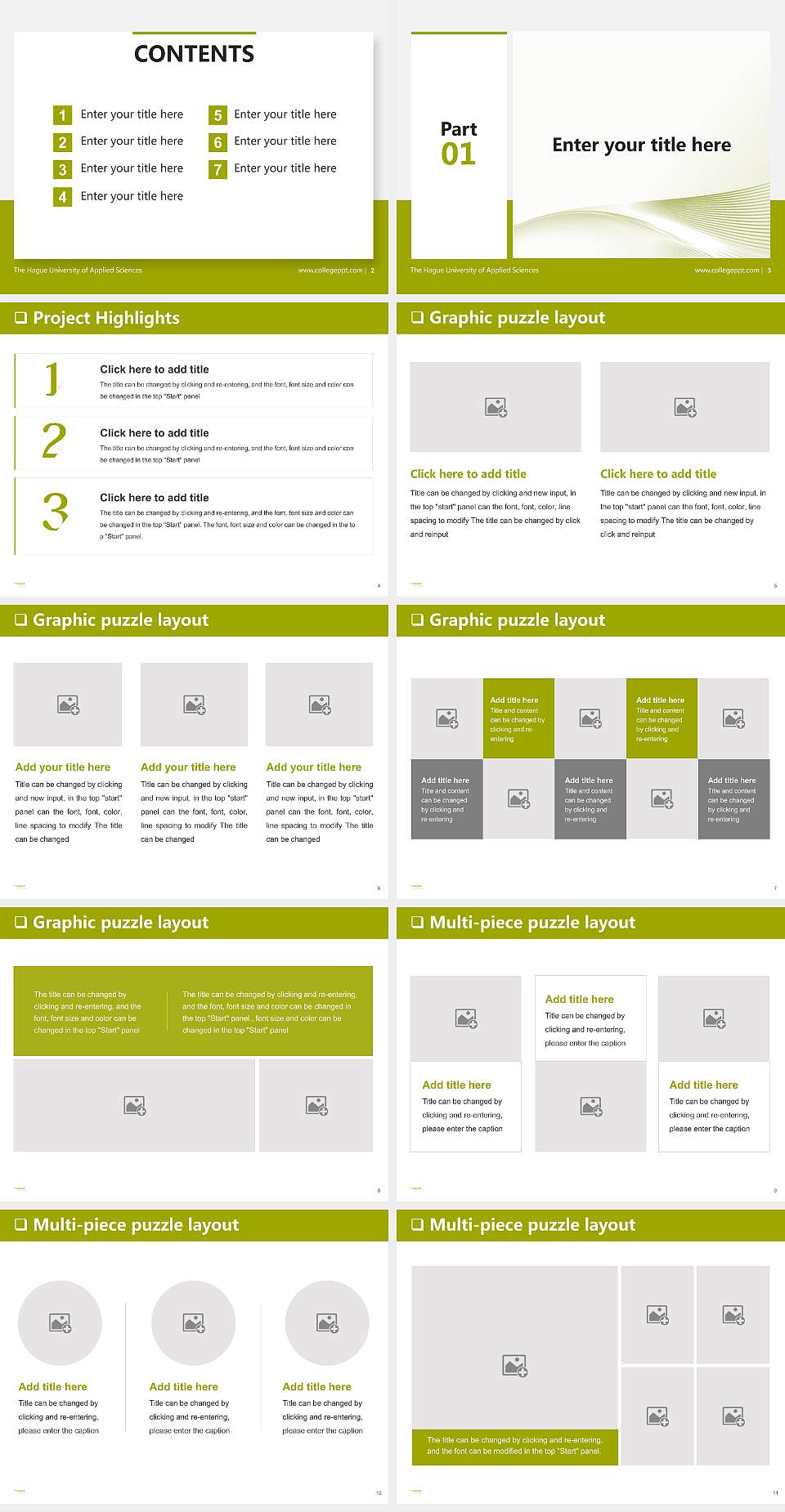 The Hague University of Applied Sciences General Purpose PPT Template4:3 ratio PPT effect preview image2