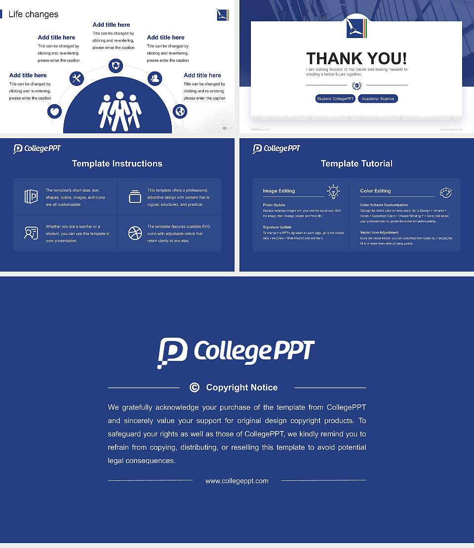 ASBM University National Scholarship Defense PPT Template16:9 ratio PPT effect preview image4
