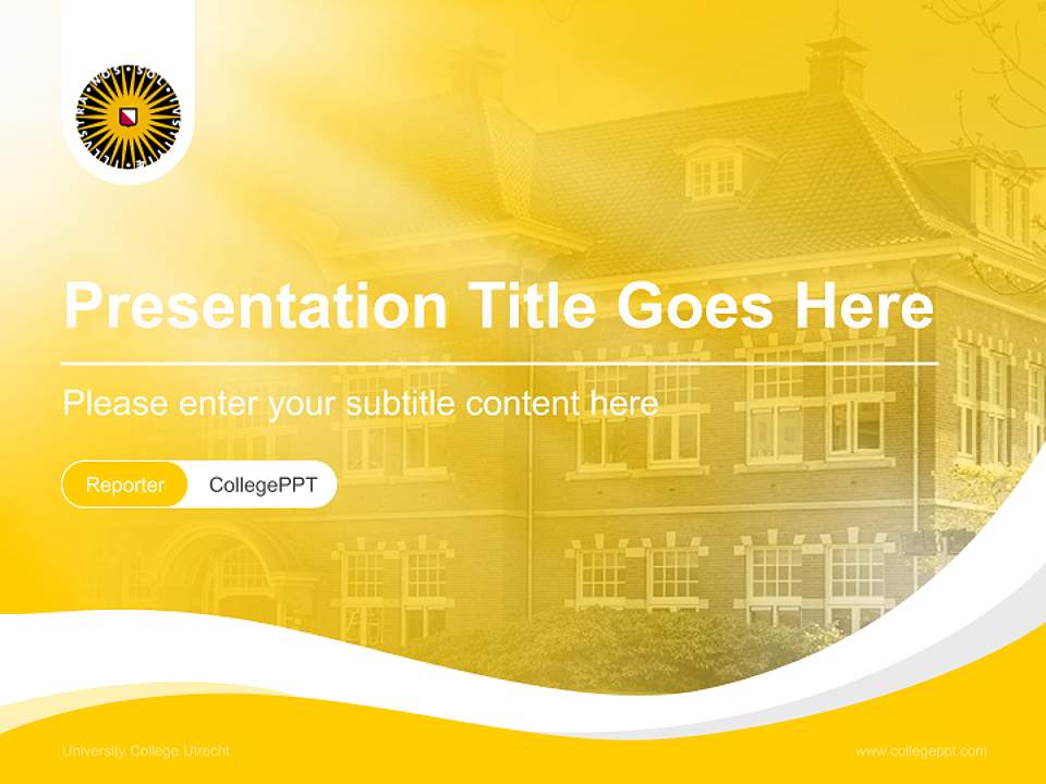 University College Utrecht Lecture Sharing and Networking Event PPT Template4:3 ratio PPT effect preview image4