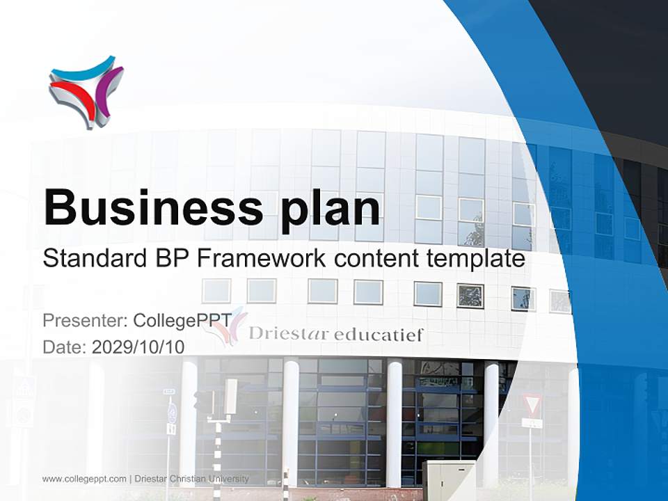 Driestar Christian University Competition/Entrepreneurship Contest PPT Template4:3 ratio PPT effect preview image9