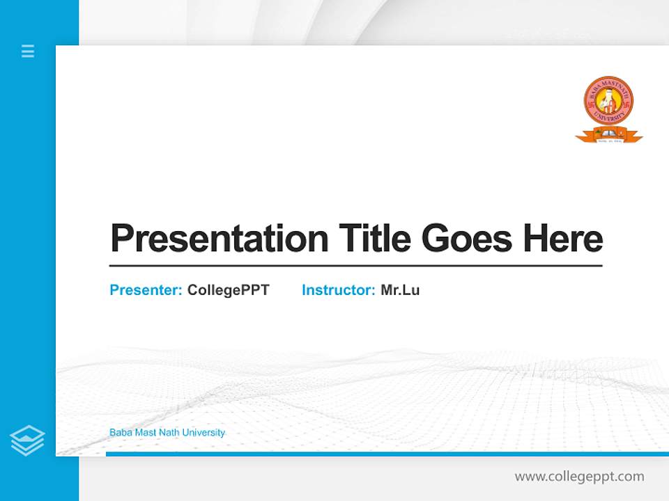Baba Mast Nath University Thesis Proposal/Graduation Defense PPT Template4:3 ratio PPT effect preview image5