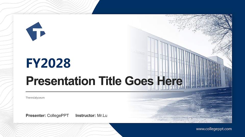 Theresialyceum Academic Presentation/Research Findings Report PPT Template16:9 ratio PPT effect preview image