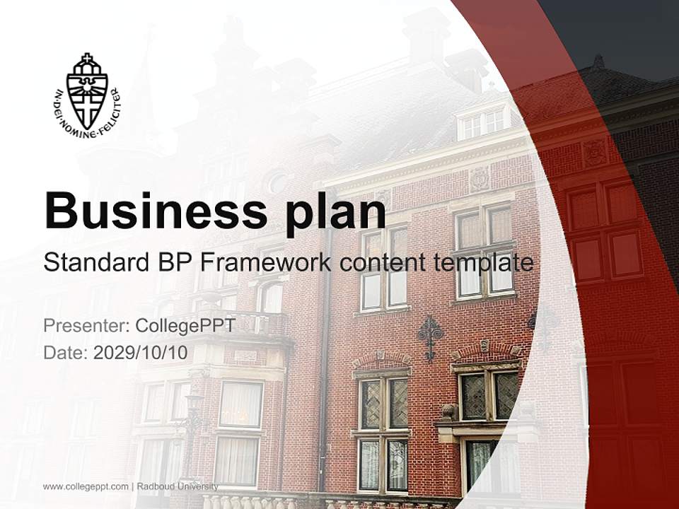 Radboud University Competition/Entrepreneurship Contest PPT Template4:3 ratio PPT effect preview image9