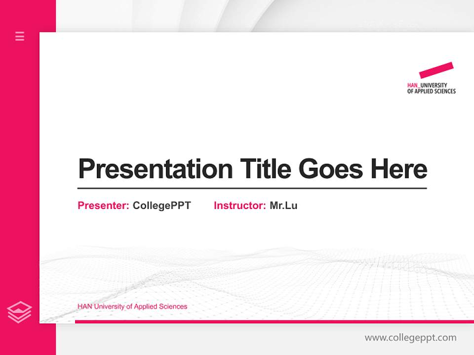HAN University of Applied Sciences Thesis Proposal/Graduation Defense PPT Template4:3 ratio PPT effect preview image5