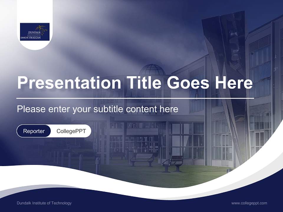 Dundalk Institute of Technology Lecture Sharing and Networking Event PPT Template4:3 ratio PPT effect preview image4