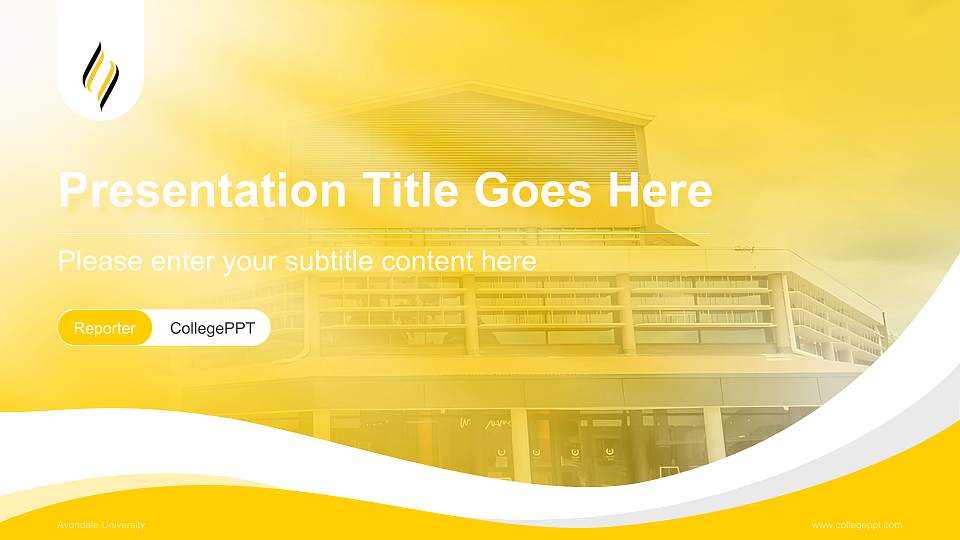 Avondale University Lecture Sharing and Networking Event PPT Template16:9 ratio PPT effect preview image