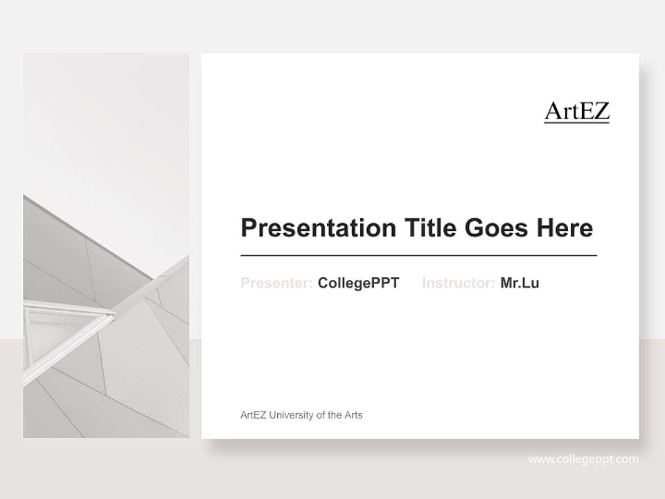 ArtEZ University of the Arts General Purpose PPT Template4:3 ratio PPT effect preview image6