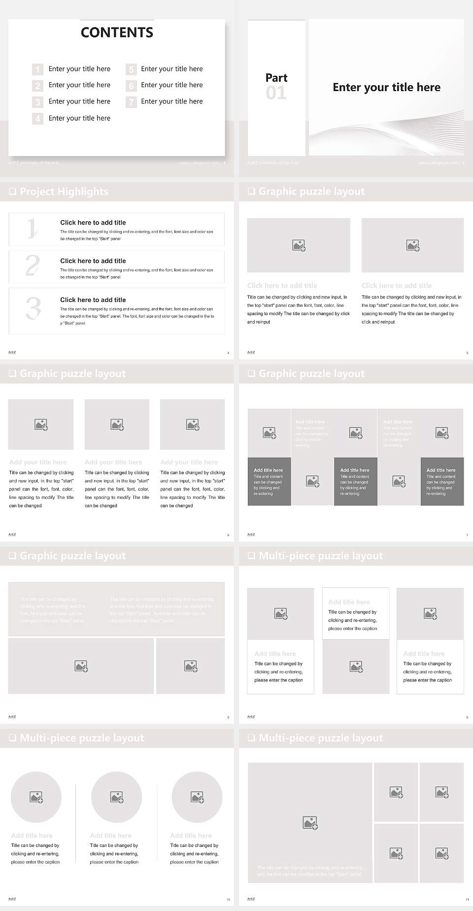 ArtEZ University of the Arts General Purpose PPT Template4:3 ratio PPT effect preview image2