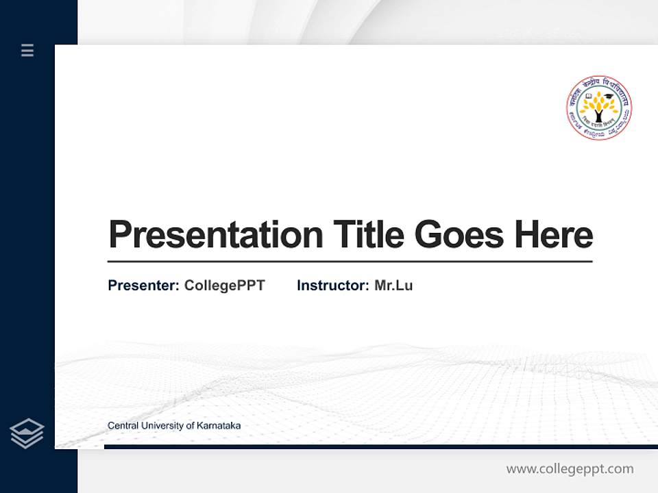 Central University of Karnataka Thesis Proposal/Graduation Defense PPT Template4:3 ratio PPT effect preview image5