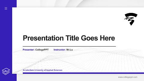Amsterdam University of Applied Sciences Thesis Proposal/Graduation Defense PPT Template