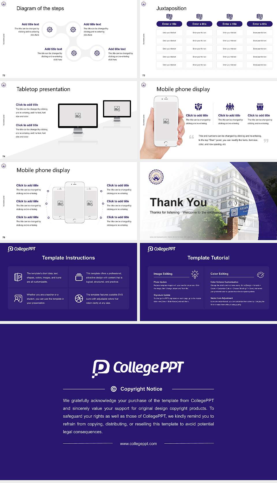 Asian International University Competition/Entrepreneurship Contest PPT Template16:9 ratio PPT effect preview image9