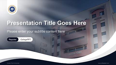 Career Point University Lecture Sharing and Networking Event PPT Template