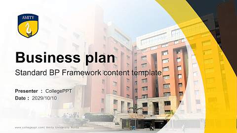 Amity University Noida Competition/Entrepreneurship Contest PPT Template