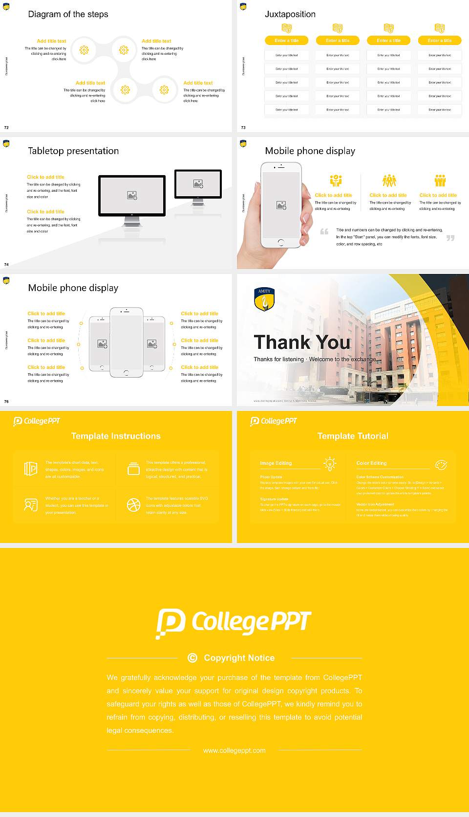 Amity University Noida Competition/Entrepreneurship Contest PPT Template16:9 ratio PPT effect preview image9