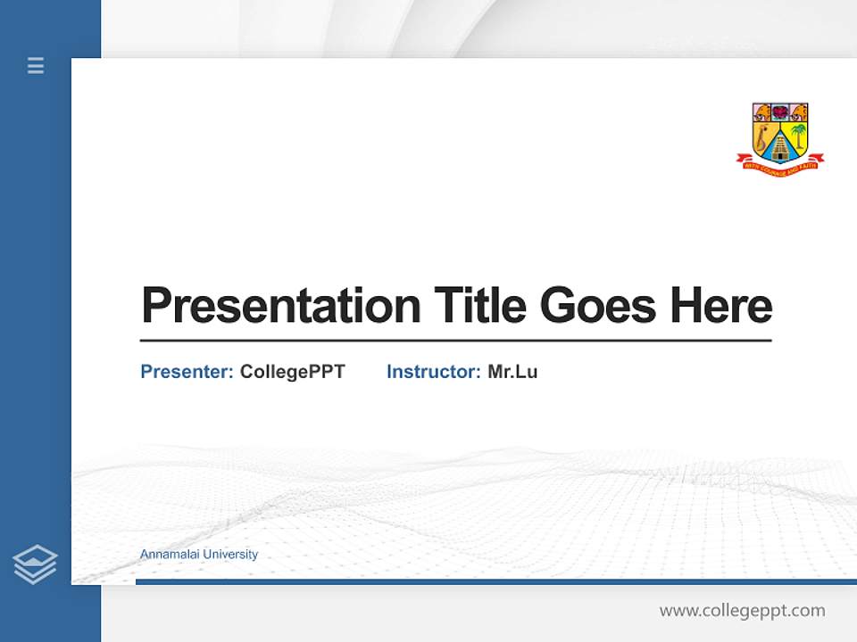 Annamalai University Thesis Proposal/Graduation Defense PPT Template4:3 ratio PPT effect preview image5
