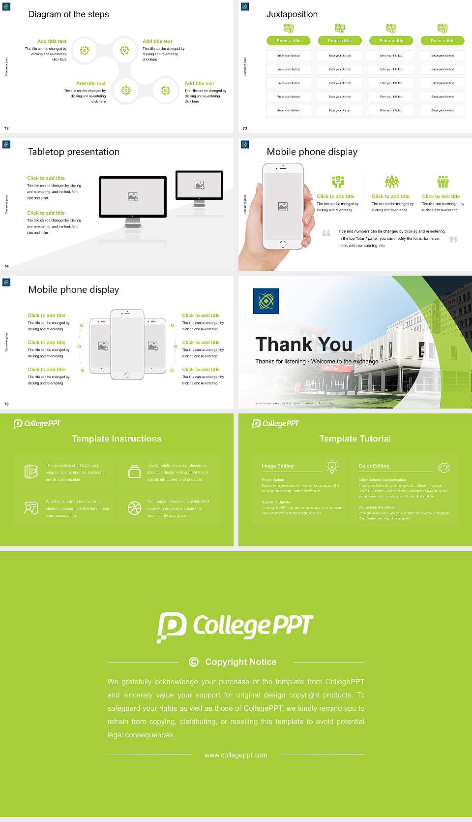 Wellington Institute of Technology Competition/Entrepreneurship Contest PPT Template16:9 ratio PPT effect preview image9