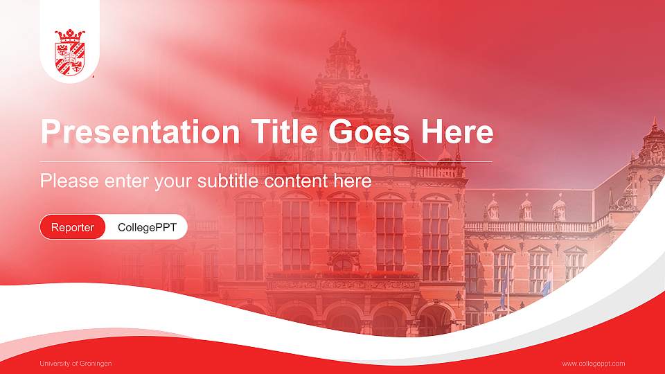 University of Groningen Lecture Sharing and Networking Event PPT Template16:9 ratio PPT effect preview image