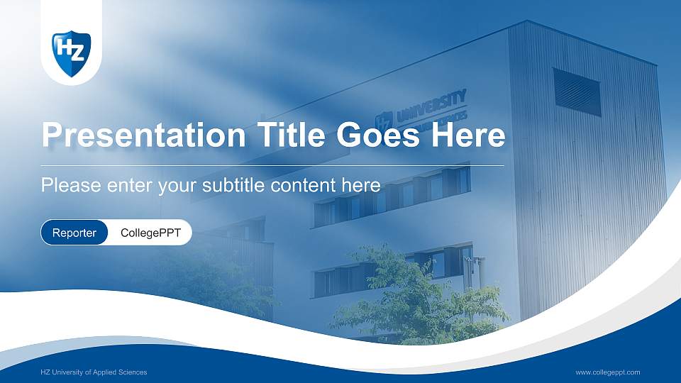 HZ University of Applied Sciences Lecture Sharing and Networking Event PPT Template16:9 ratio PPT effect preview image