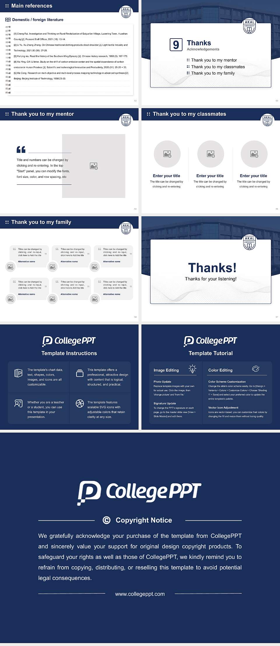 Akal University Graduation Thesis Defense PPT Template4:3 ratio PPT effect preview image7