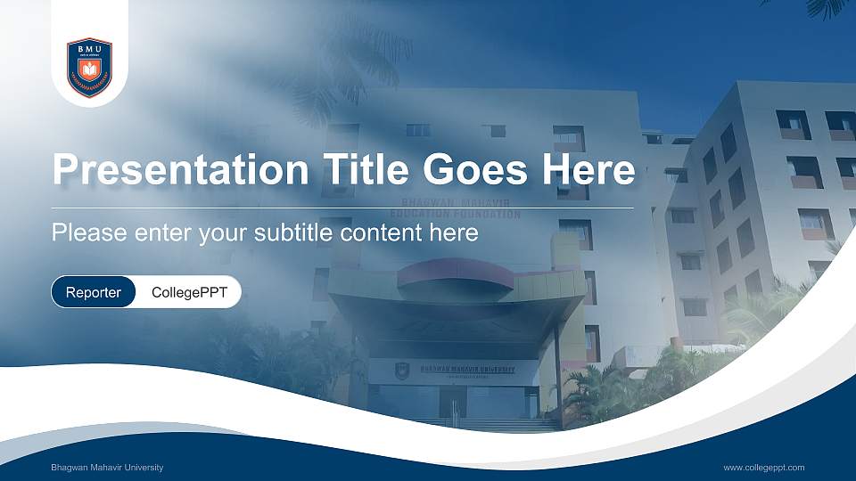 Bhagwan Mahavir University Lecture Sharing and Networking Event PPT Template16:9 ratio PPT effect preview image