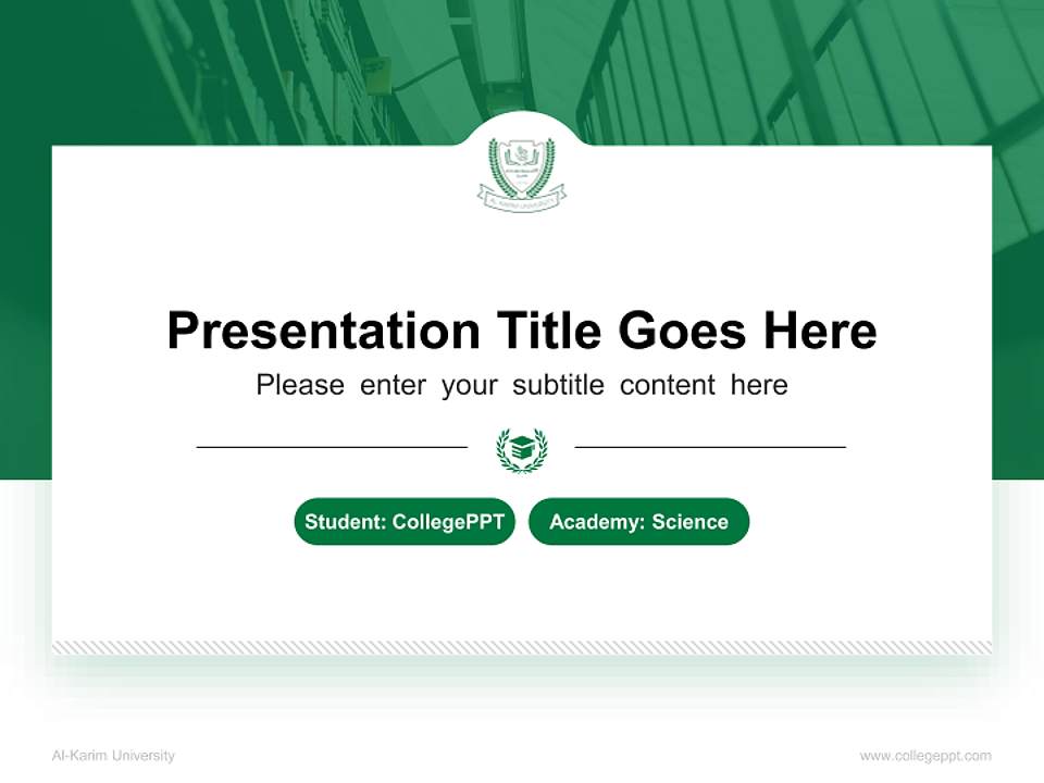 Al-Karim University National Scholarship Defense PPT Template4:3 ratio PPT effect preview image4