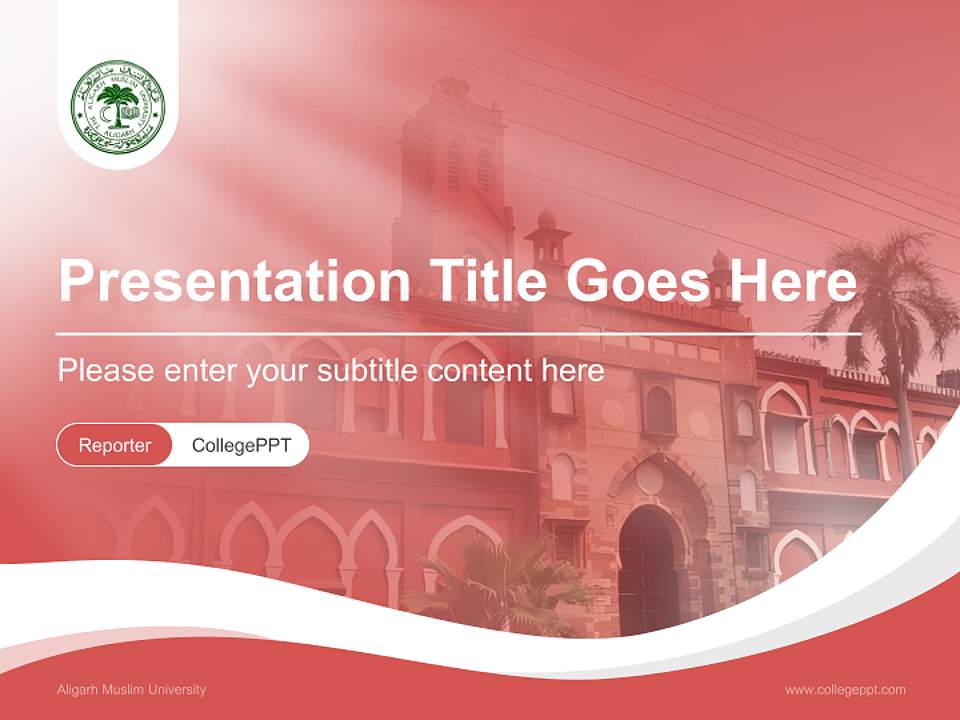 Aligarh Muslim University Lecture Sharing and Networking Event PPT Template4:3 ratio PPT effect preview image4