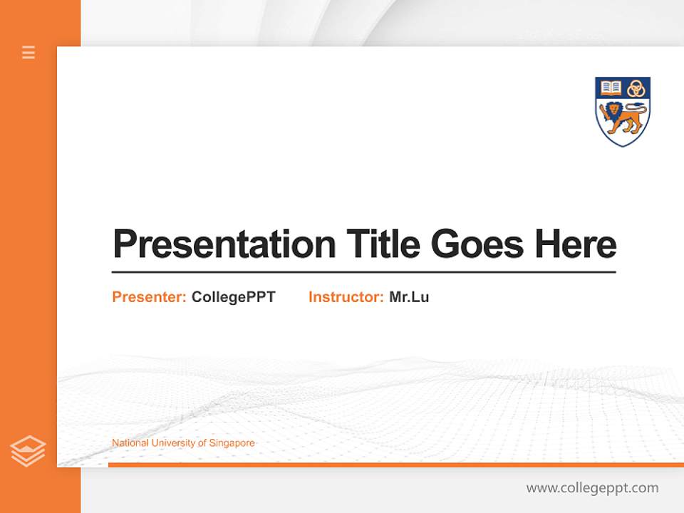 National University of Singapore Thesis Proposal/Graduation Defense PPT Template4:3 ratio PPT effect preview image5