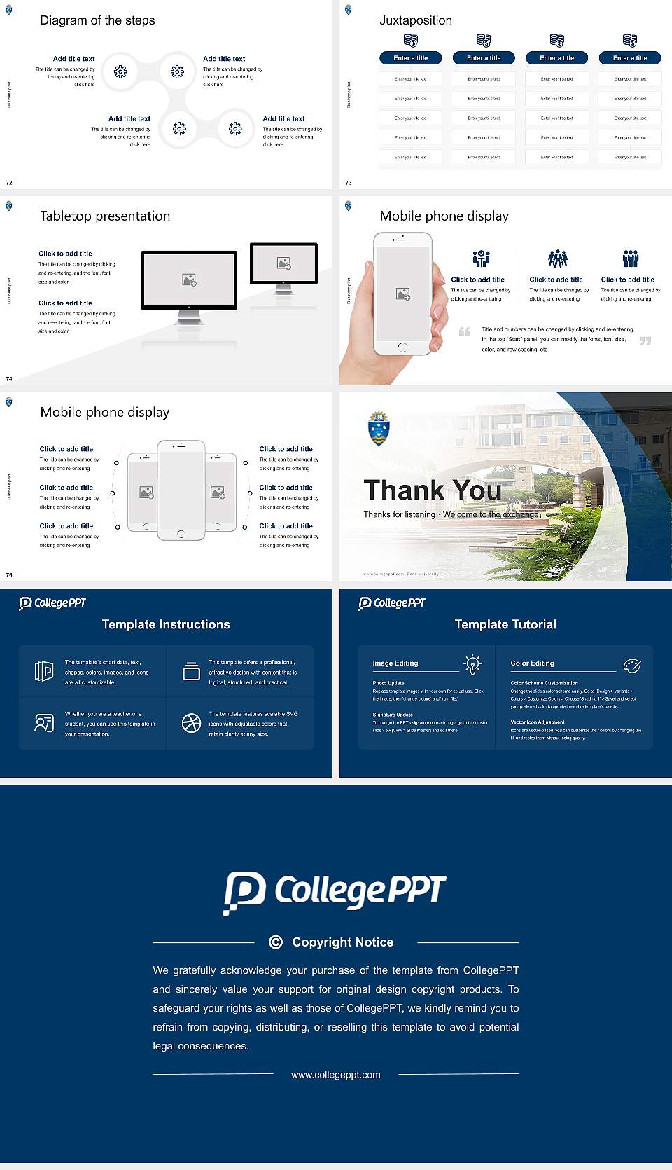 Bond University Competition/Entrepreneurship Contest PPT Template16:9 ratio PPT effect preview image9