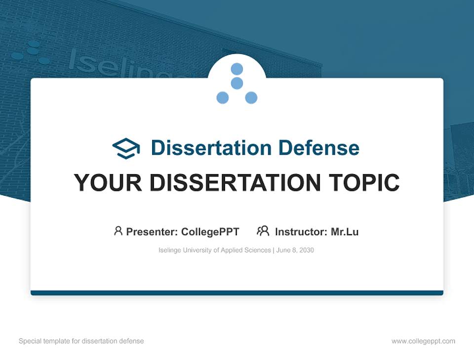 Iselinge University of Applied Sciences Graduation Thesis Defense PPT Template4:3 ratio PPT effect preview image7