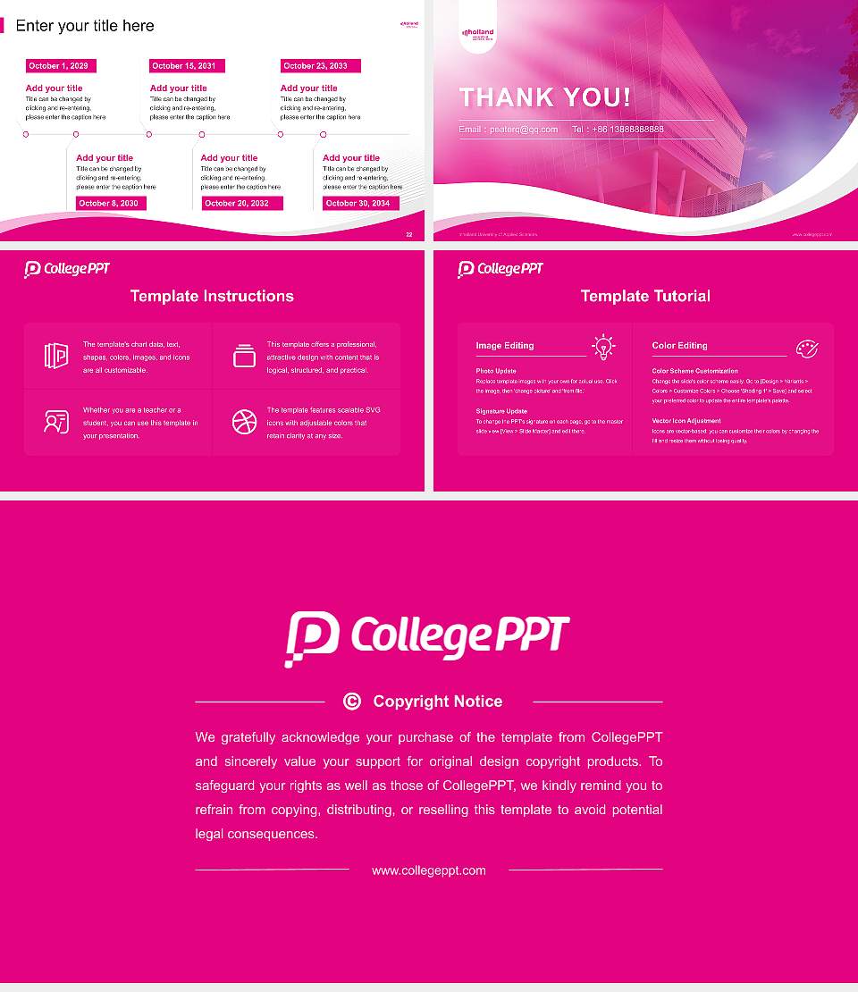 Inholland University of Applied Sciences Lecture Sharing and Networking Event PPT Template16:9 ratio PPT effect preview image4