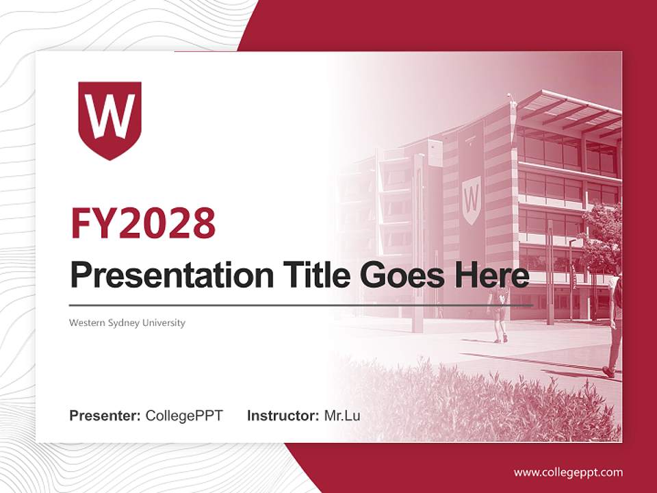 Western Sydney University Academic Presentation/Research Findings Report PPT Template4:3 ratio PPT effect preview image5