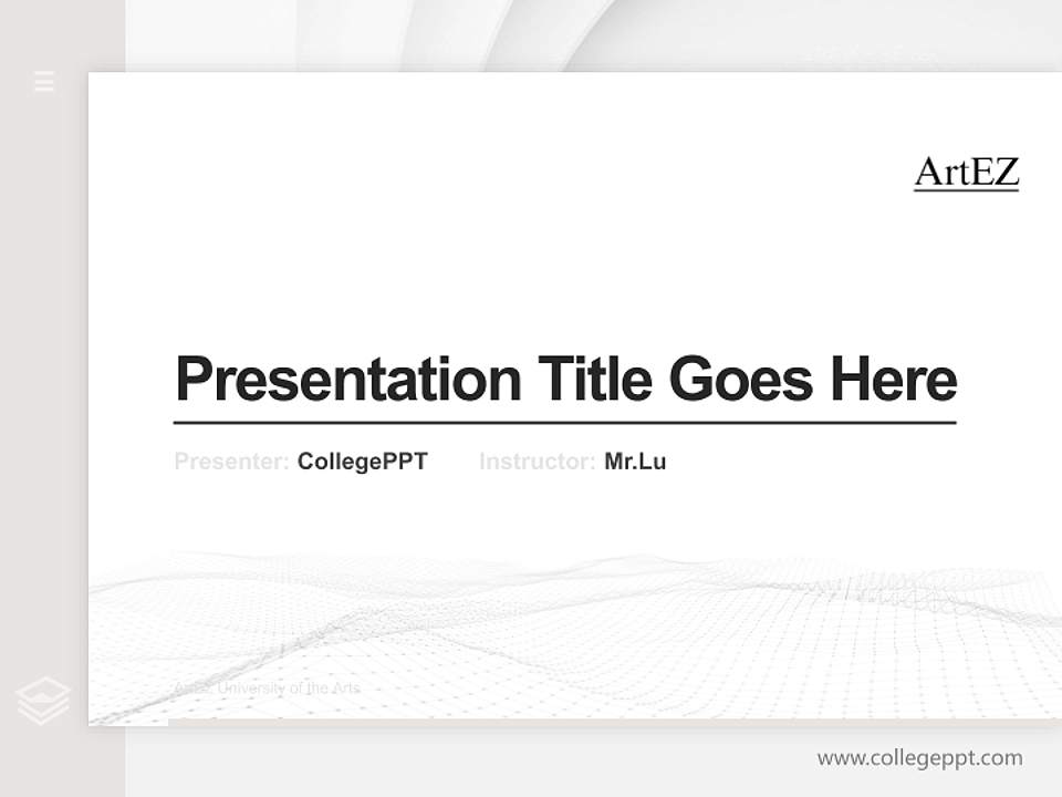 ArtEZ University of the Arts Thesis Proposal/Graduation Defense PPT Template4:3 ratio PPT effect preview image5