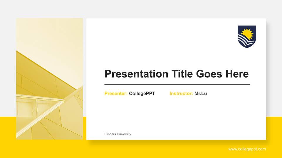 Flinders University General Purpose PPT Template16:9 ratio PPT effect preview image