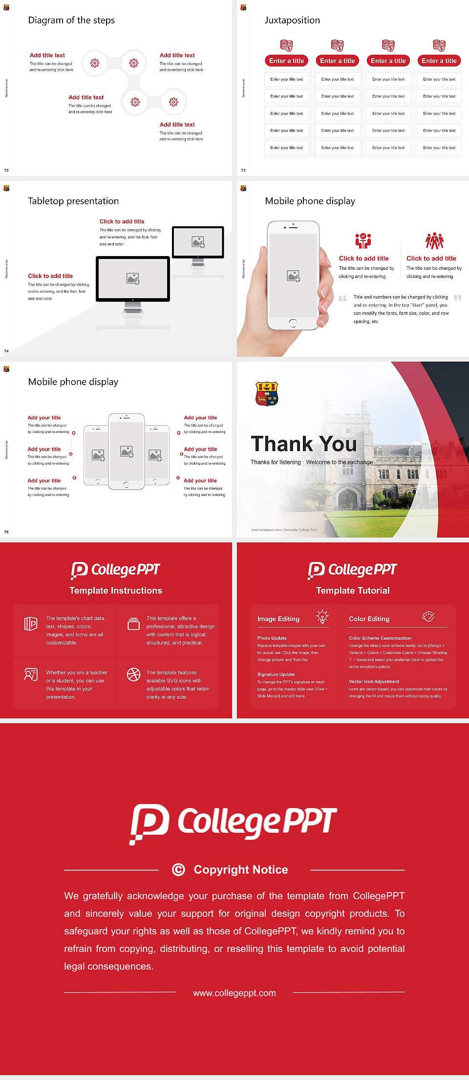 University College Cork Competition/Entrepreneurship Contest PPT Template4:3 ratio PPT effect preview image9