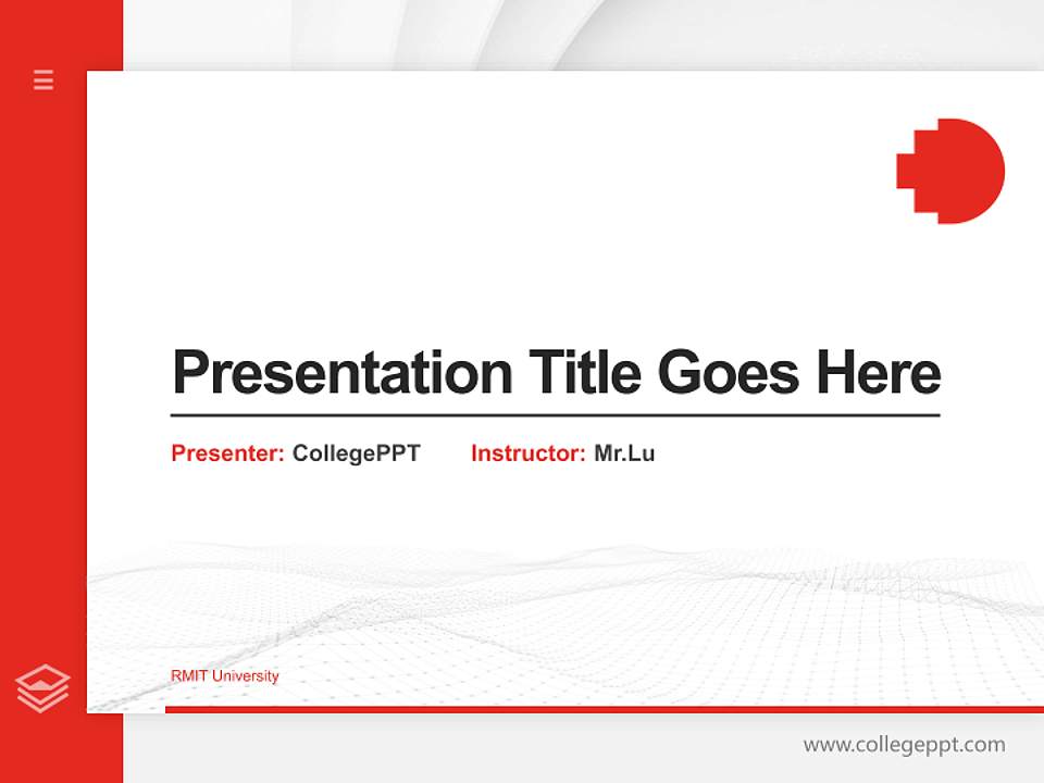 RMIT University Thesis Proposal/Graduation Defense PPT Template4:3 ratio PPT effect preview image5