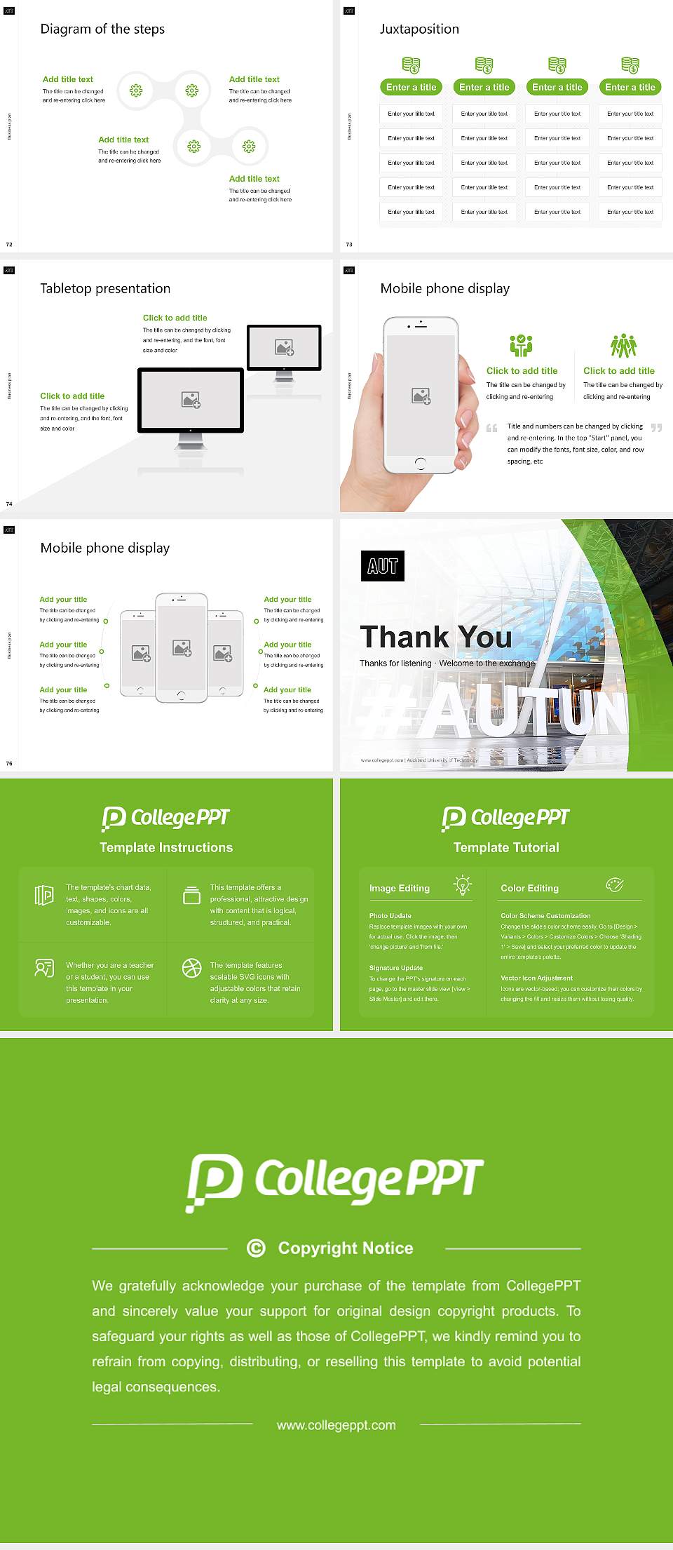 Auckland University of Technology Competition/Entrepreneurship Contest PPT Template4:3 ratio PPT effect preview image9