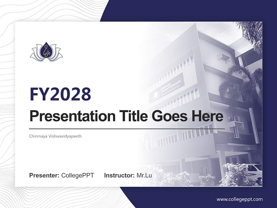 Chinmaya Vishwavidyapeeth Academic Presentation/Research Findings Report PPT Template4:3 ratio PPT effect preview image5