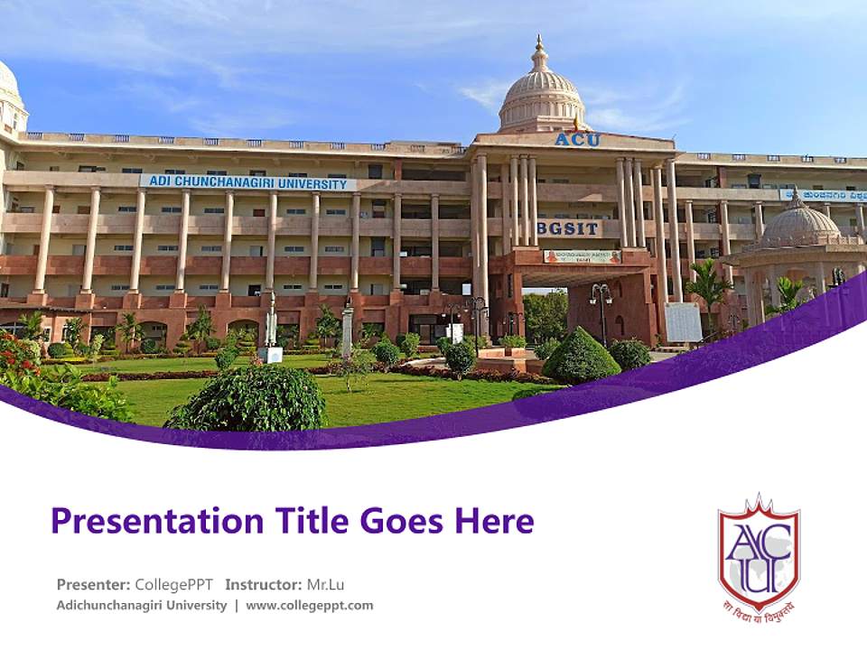 Adichunchanagiri University Course/Courseware Creation PPT Template4:3 ratio PPT effect preview image5