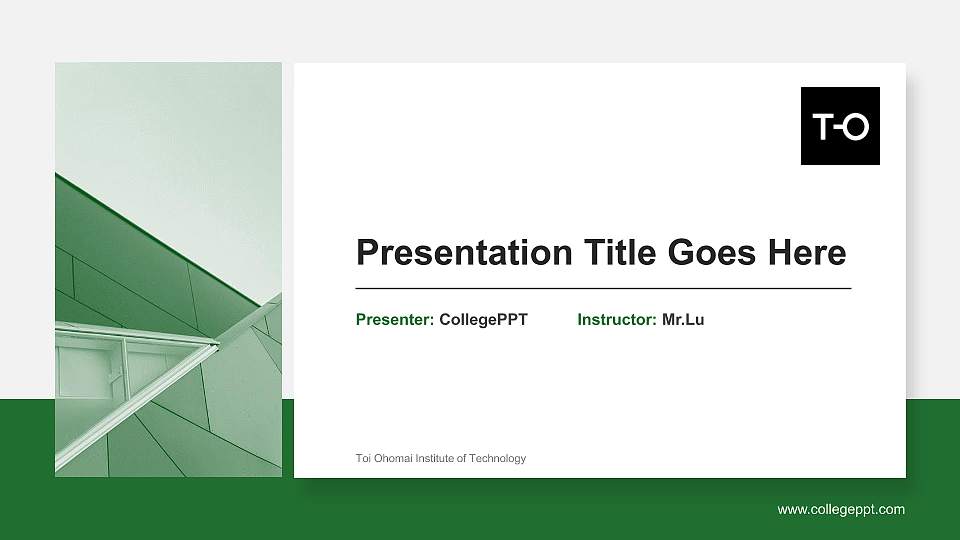Toi Ohomai Institute of Technology General Purpose PPT Template16:9 ratio PPT effect preview image