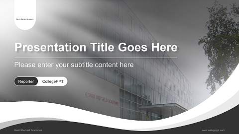 Gerrit Rietveld Academie Lecture Sharing and Networking Event PPT Template