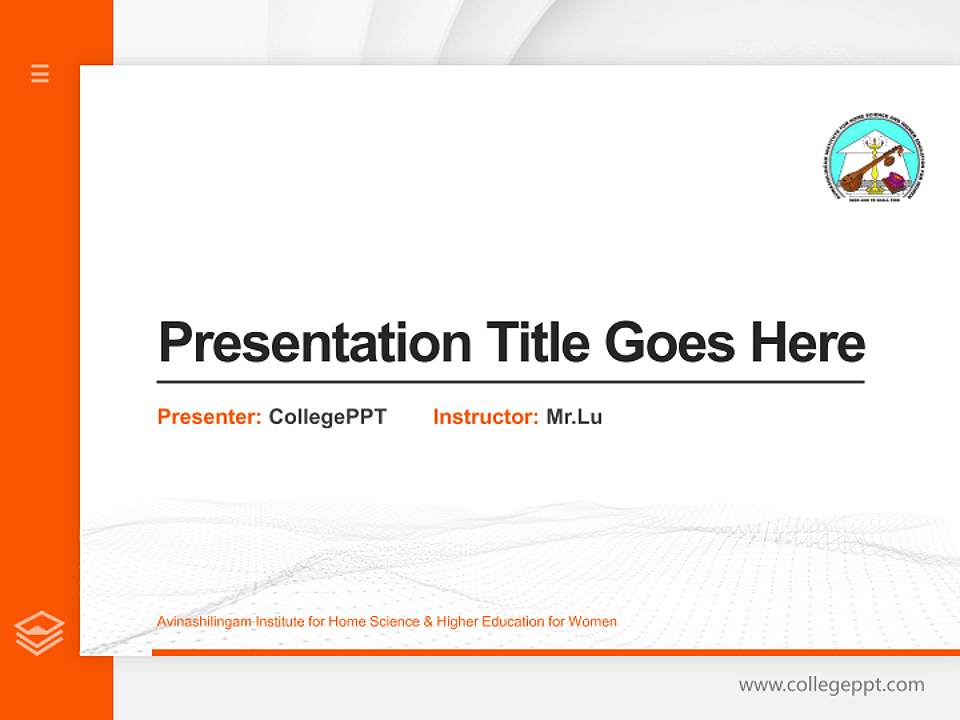 Avinashilingam Institute for Home Science & Higher Education for Women Thesis Proposal/Graduation Defense PPT Template4:3 ratio PPT effect preview image5