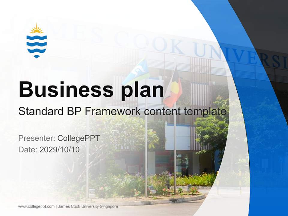 James Cook University Singapore Competition/Entrepreneurship Contest PPT Template4:3 ratio PPT effect preview image9