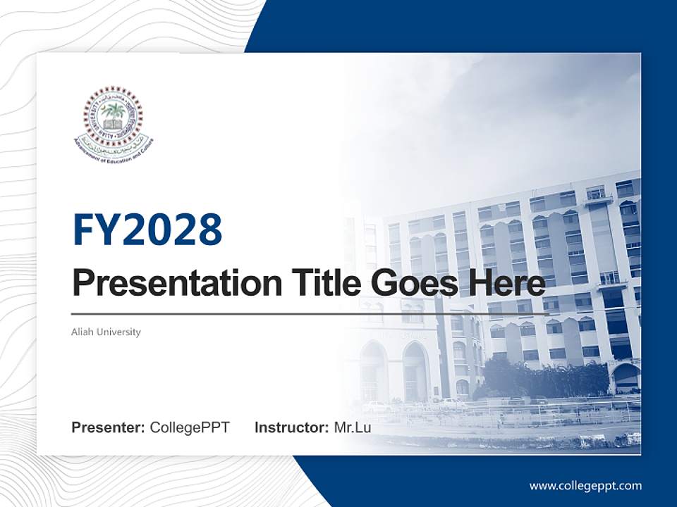 Aliah University Academic Presentation/Research Findings Report PPT Template4:3 ratio PPT effect preview image5