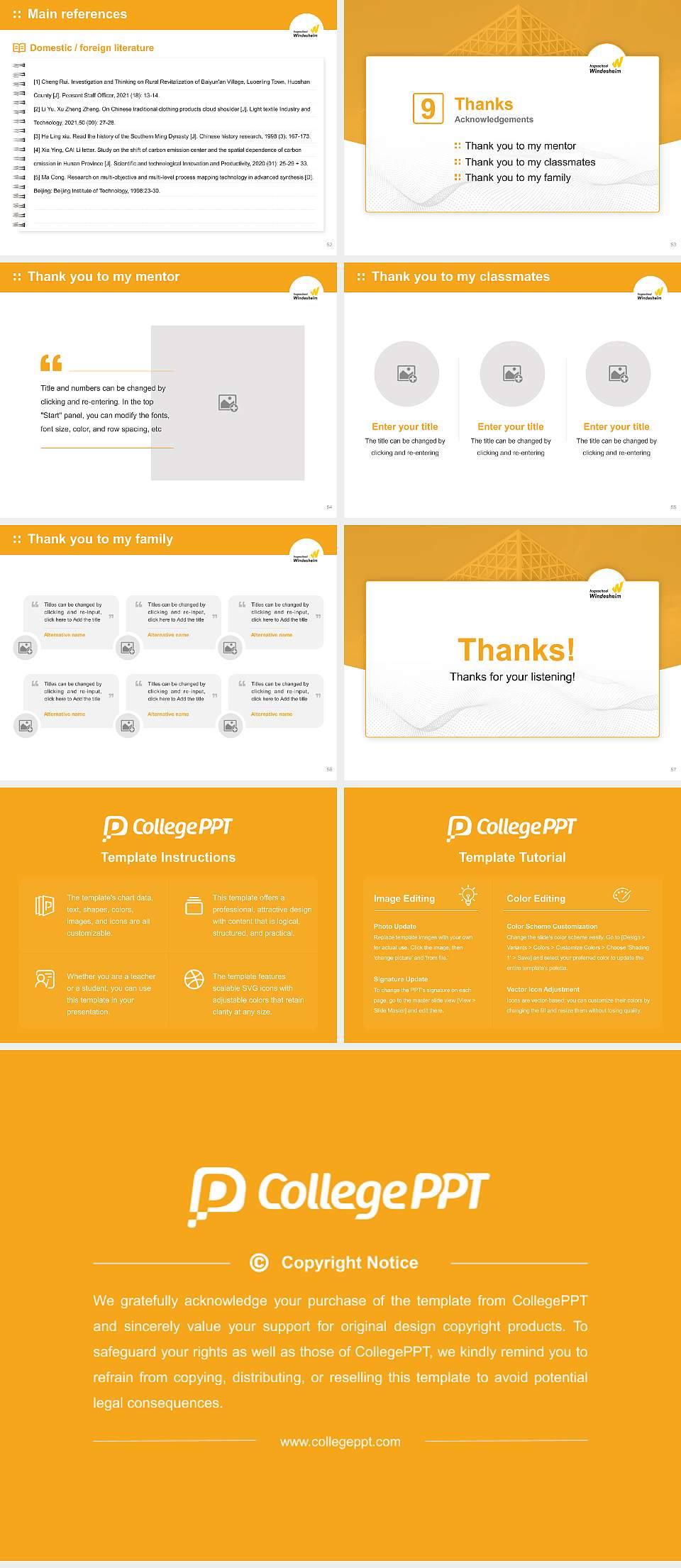 Windesheim University of Applied Sciences Graduation Thesis Defense PPT Template4:3 ratio PPT effect preview image7