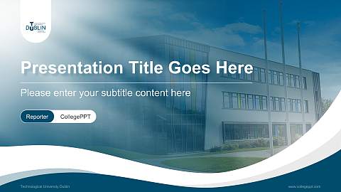 Technological University Dublin Lecture Sharing and Networking Event PPT Template