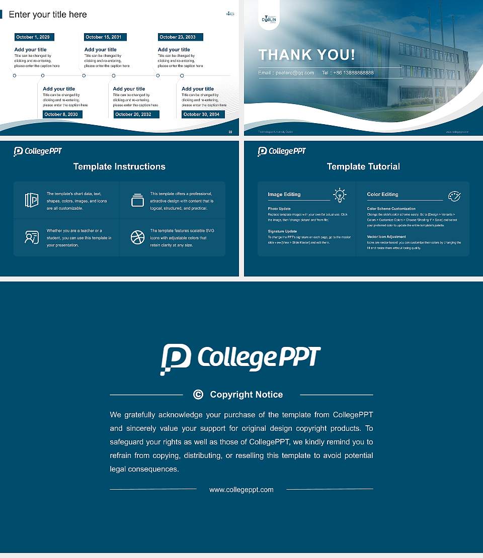 Technological University Dublin Lecture Sharing and Networking Event PPT Template16:9 ratio PPT effect preview image4