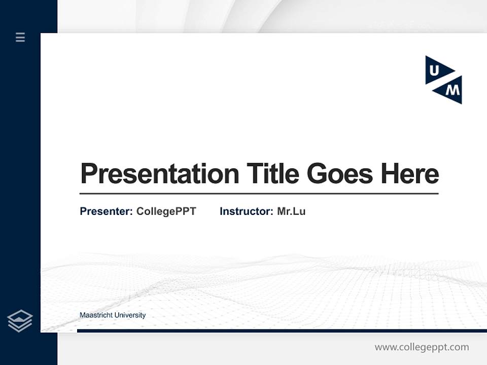 Maastricht University Thesis Proposal/Graduation Defense PPT Template4:3 ratio PPT effect preview image5