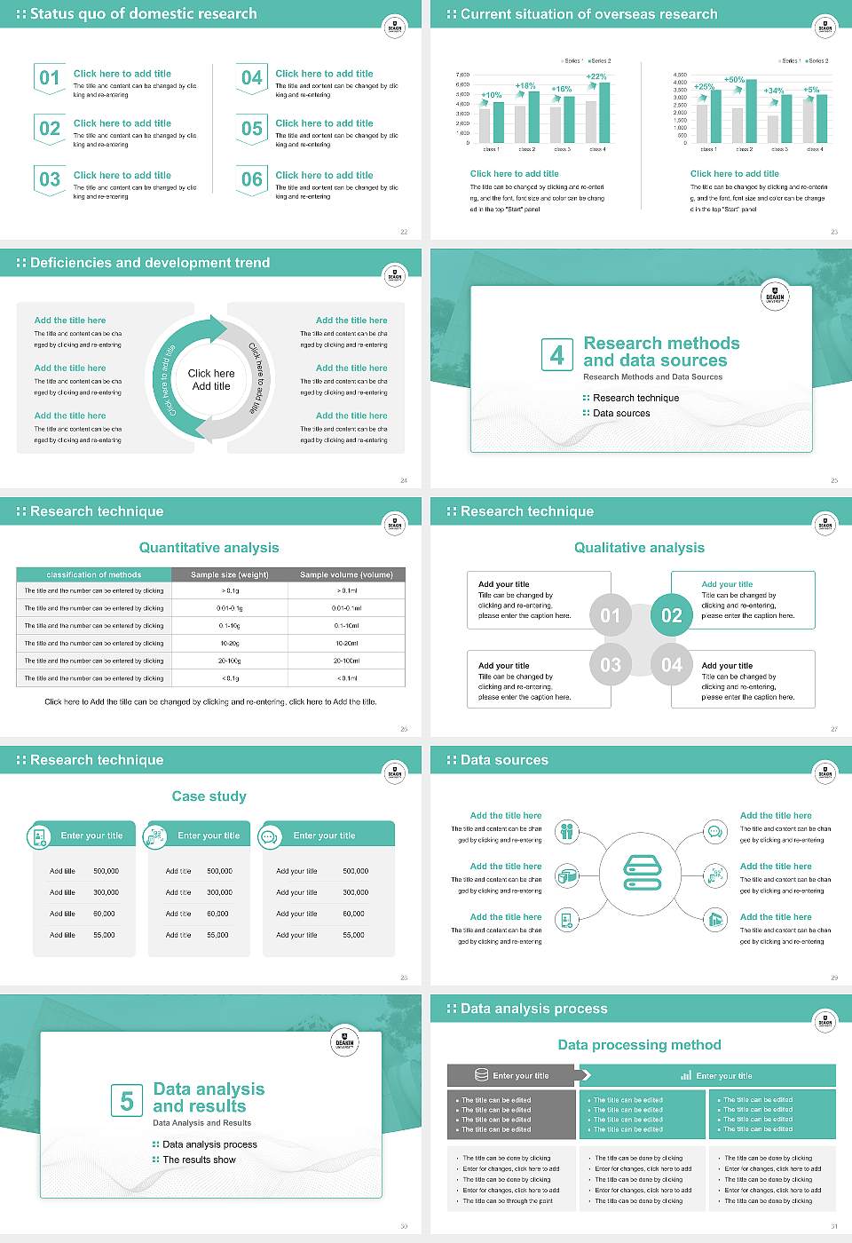 Deakin University Graduation Thesis Defense PPT Template16:9 ratio PPT effect preview image4
