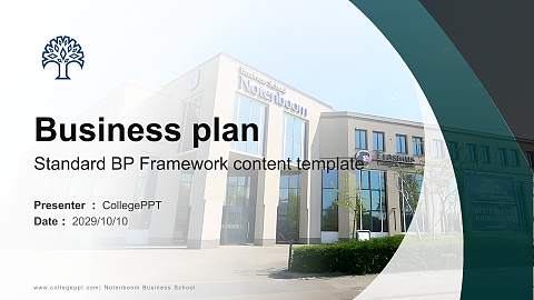 Notenboom Business School Competition/Entrepreneurship Contest PPT Template