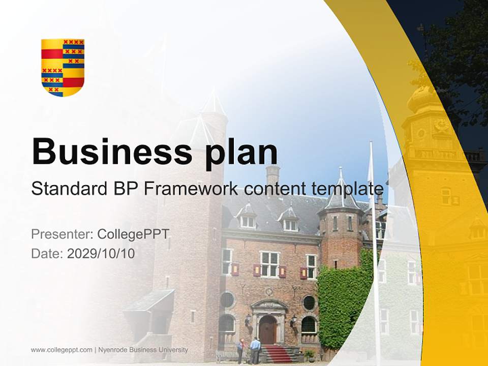 Nyenrode Business University Competition/Entrepreneurship Contest PPT Template4:3 ratio PPT effect preview image9